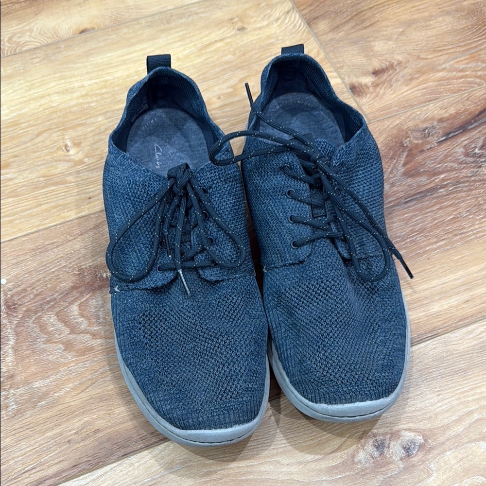 Blue Knit Clark Cushion Soft Sneakers Lightweight Sole